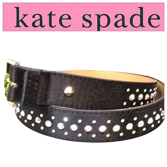 Kate Spade New York Studded Crystal Belt- Black main image 5